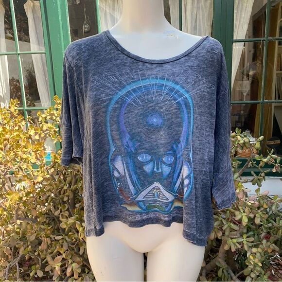 CHASER BRAND STRETCH JOURNEY VINTAGE BAND TEE DISTRESS OVERSIZED T-SHIRT TOP XS - Picture 6 of 6